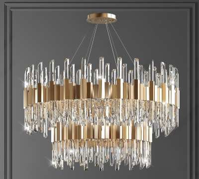 现代水晶吊灯3D模型下载